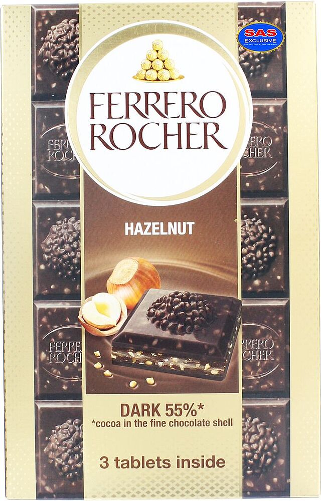 Շոկոլադե սալիկ պնդուկով «Ferrero Rocher Hazelnut» 270գ

