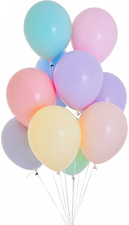 Pastel helium gas balloons 10 pcs