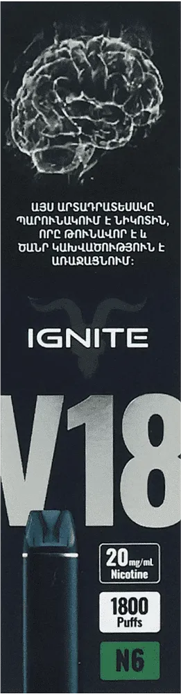 Electric pod "Ignite V18 N6" 1800 puffs
