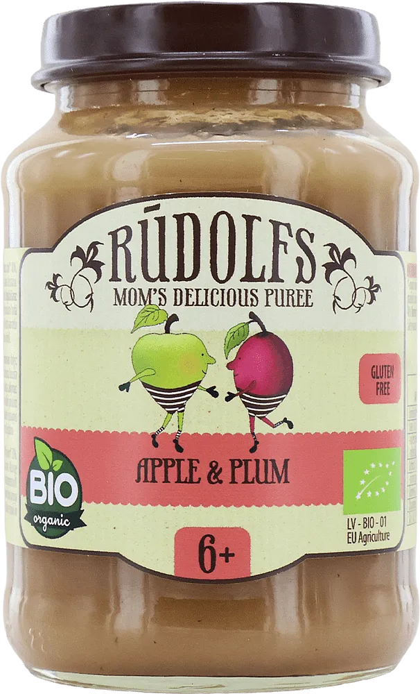 Խյուս խնձորի և սալորի «Rudolfs Organic» 190գ

