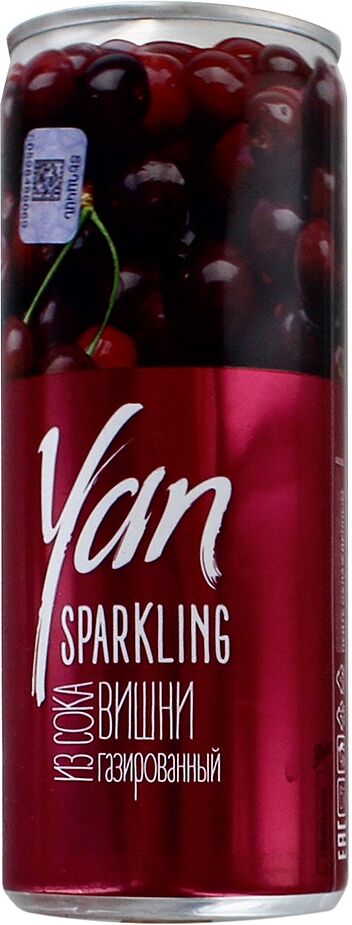 Refreshing carbonated drink "Yan" 250ml  Cherry 