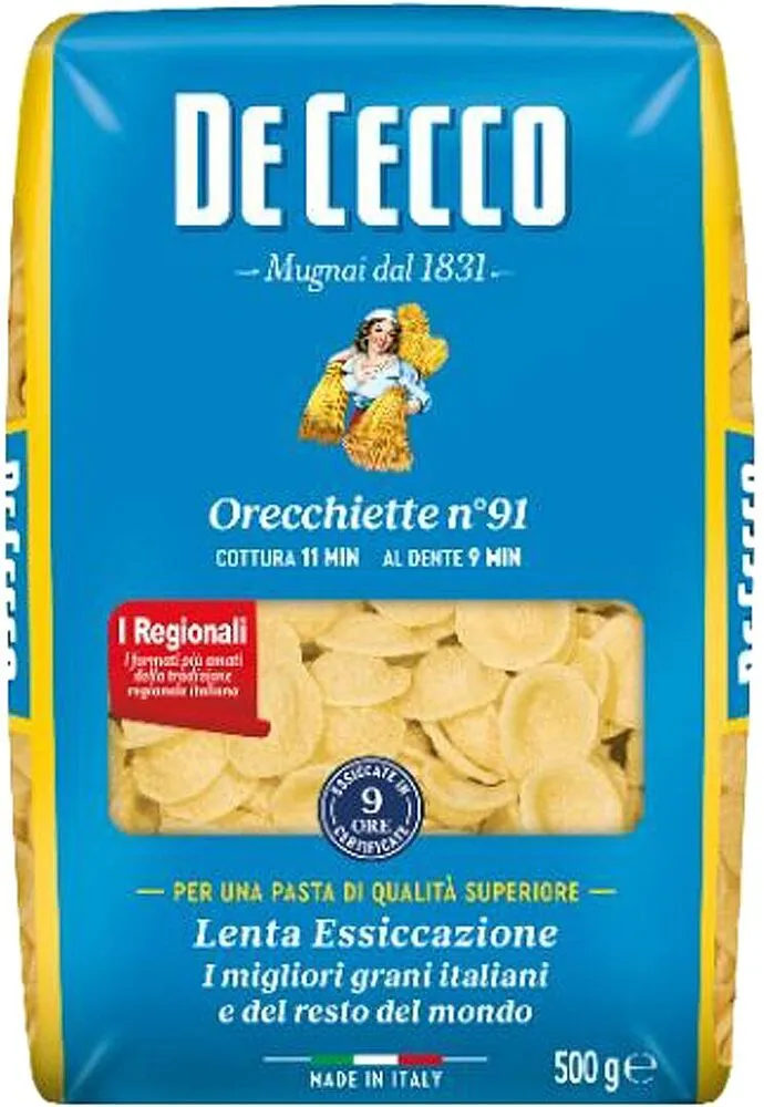 Pasta "De Cecco Orecchiette №91" 500g
