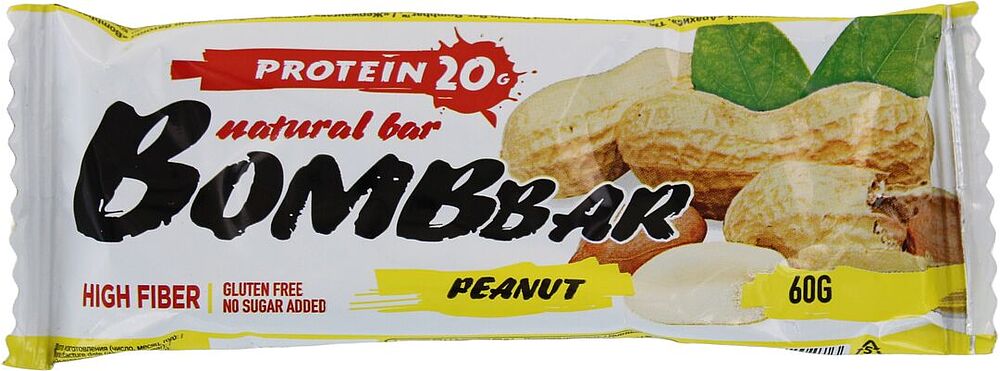 Բատոն սպիտակուցային «Bombbar Peanut» 60գ
