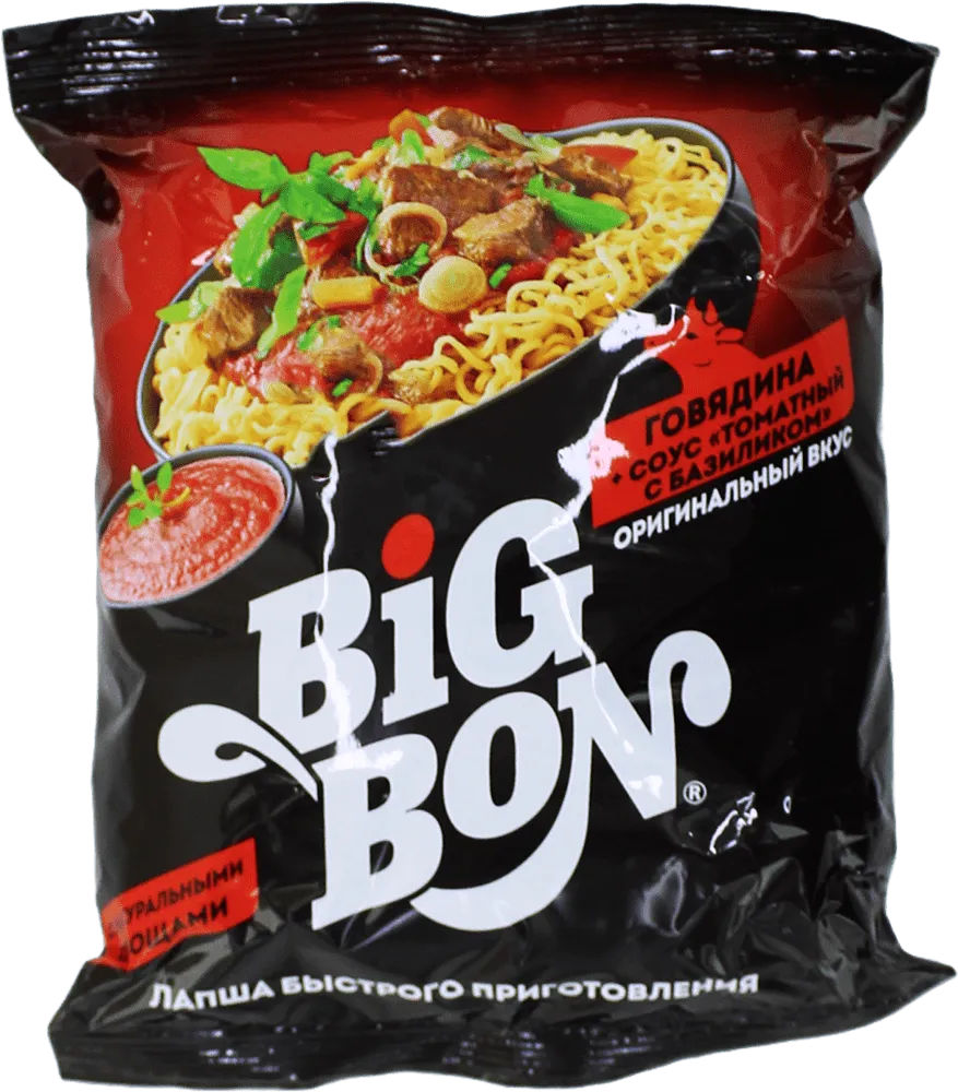 Beef noodles "Big Bon" 75g 