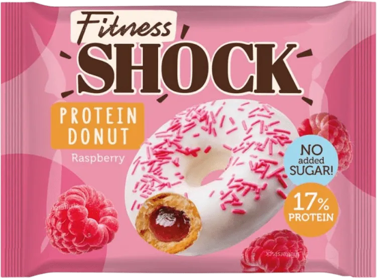 Protein donut with raspberry filling "Fitness Shock Raspberry" 70g