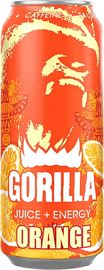 Էներգետիկ գազավորված ըմպելիք «Gorilla» 0.45լ Նարինջ