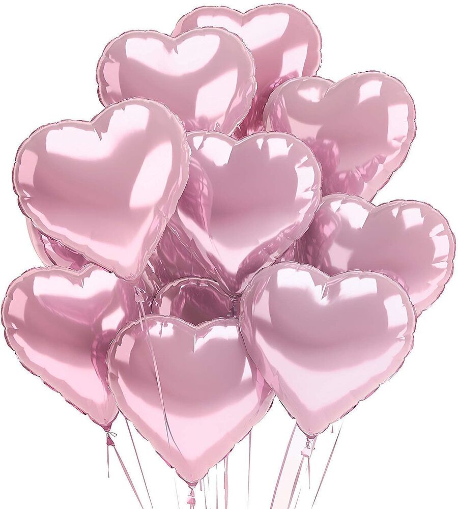 Helium gas Balloons, heart 15 pcs