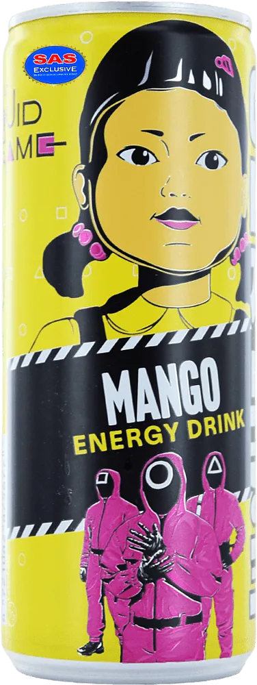 Energy carbonated drink "Netflix Squid Game Mango" 0.25l