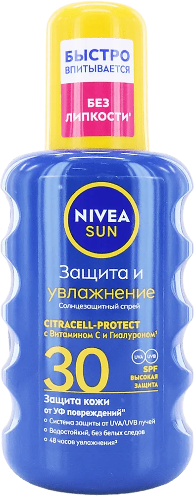 Солнцезащитный спрей "Nivea 30+ SPF" 200мл