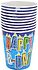 Disposable medium paper cups "Happy Birthday" 10pcs