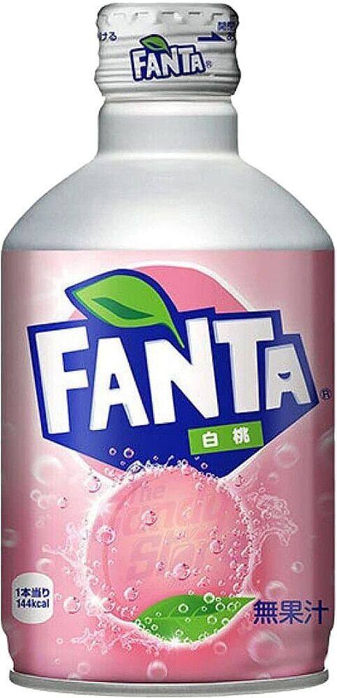 Освежающий газированный напиток "Fanta" 0,3л белый персик