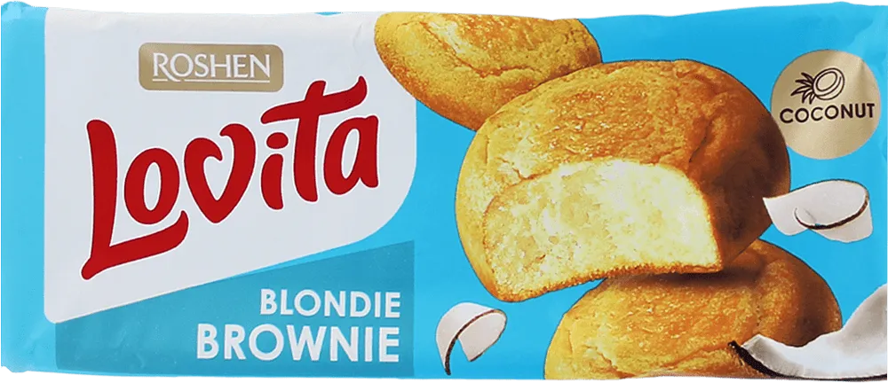 Թխվածքաբլիթ կոկոսով «Roshen Lovita Blondie Brownie» 152գ
