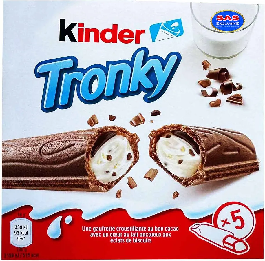 Waffer with milk filling "Kinder Tronky" 5*90g