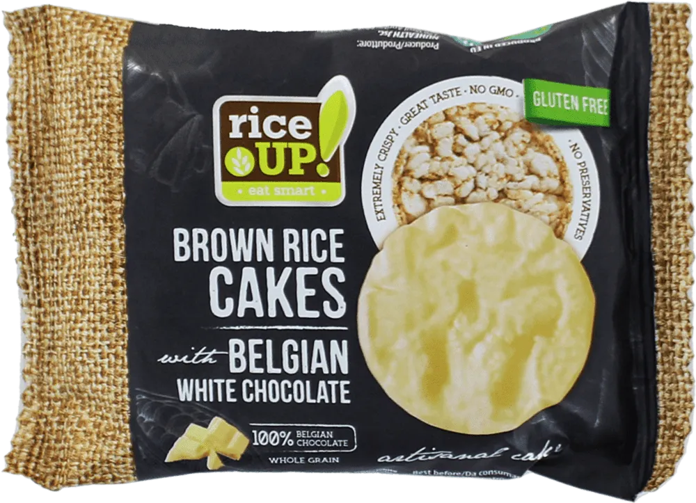 Brown rice cakes with belgian white chocolate "Rice up" 30g