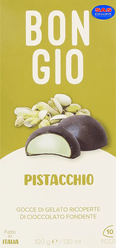 Мороженое со вкусом фисташек "Bon Gio Pistachio" 100г