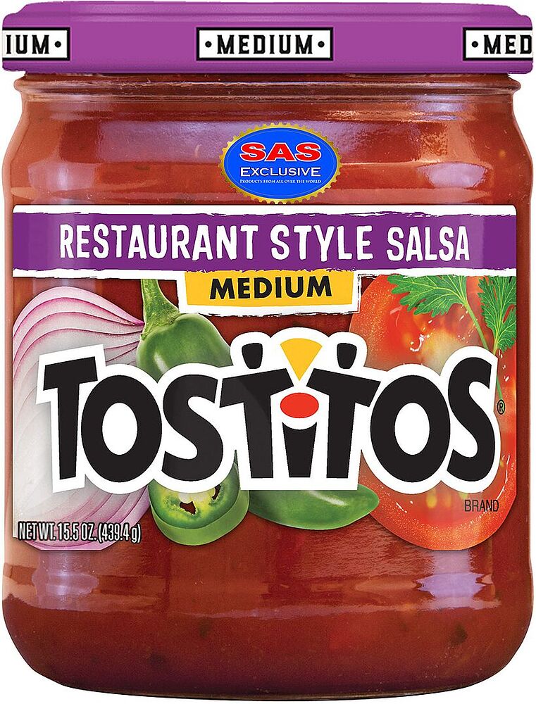 Salsa sauce "Tostitos Restaurant Style Medium Salsa" 439.4g
