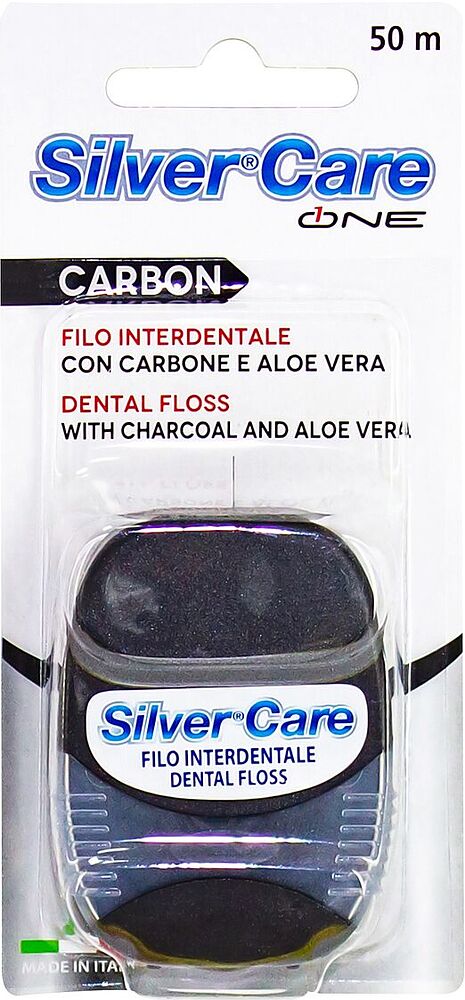 Зубная нить "Silver Care Carbon"
