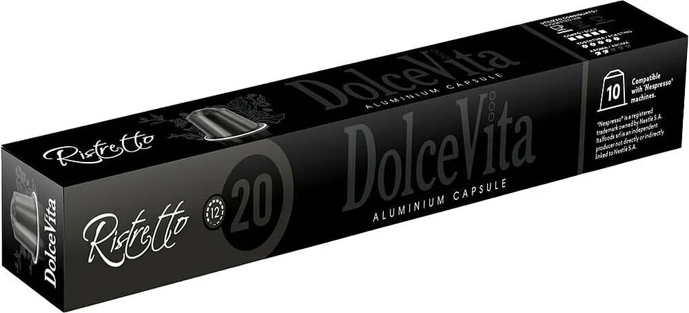Coffee capsules "DolceVita Ristretto" 10pcs, 55g
