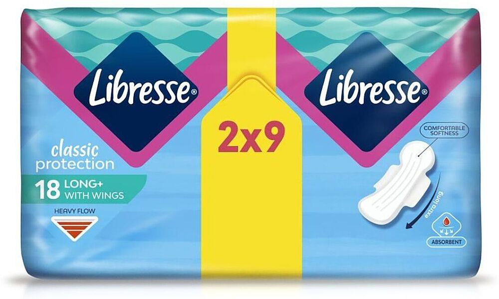 Sanitary towels "Libresse Classic Protection Long" 18 pcs

