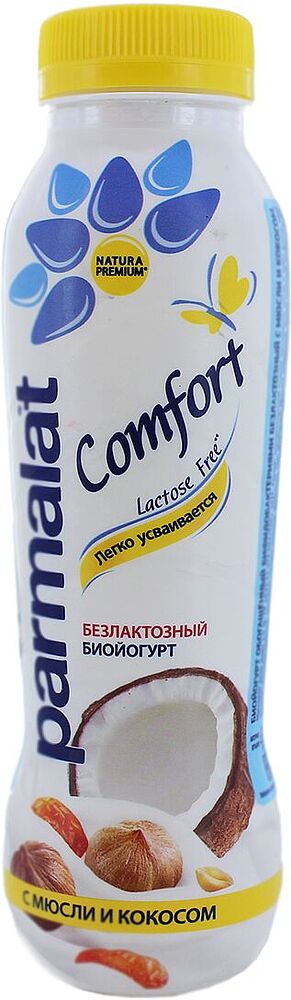 Drinking bioyoghurt with meusli & coconut "Parmalat" 290g, richness: 1.5%