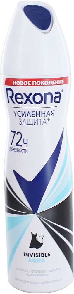 Antiperspirant - deodorant "Rexona Invisible Aqua" 150ml

