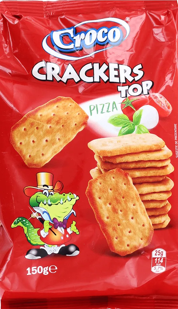 Crackers with pizza flavor "Croco Crackers Top Pizza" 150g