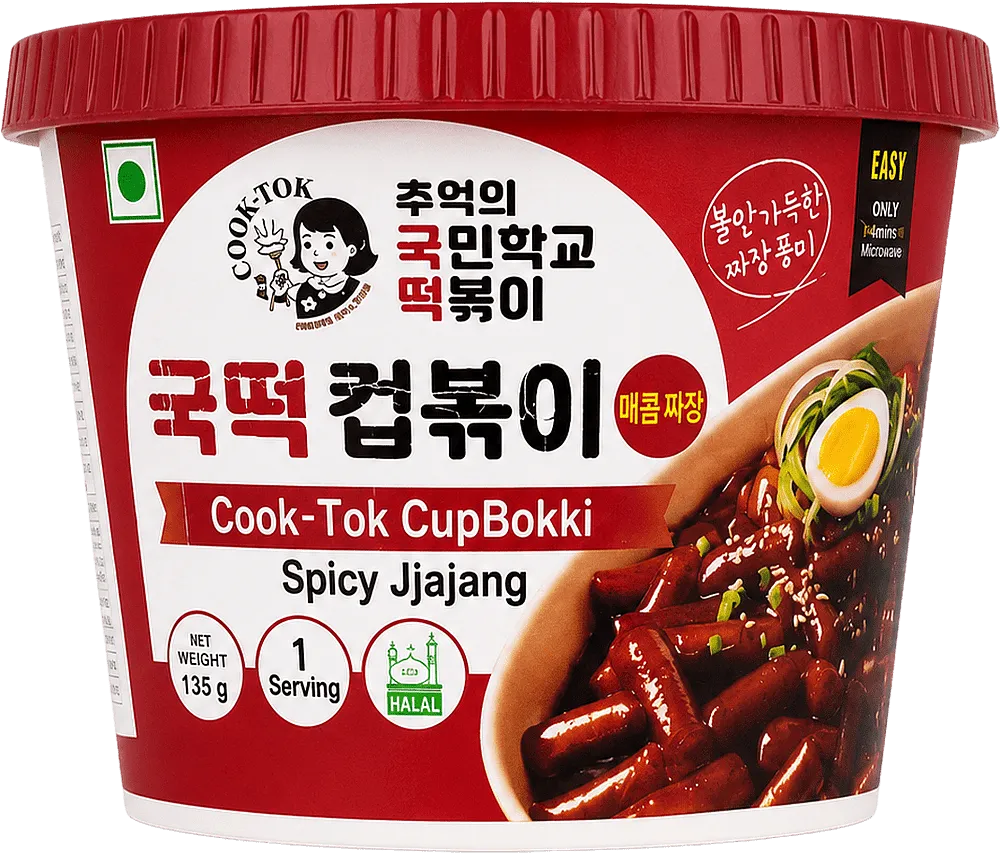 Բրնձի մակարոն «Cook-Tok CupBokki Spicy Jjajang» 135գ