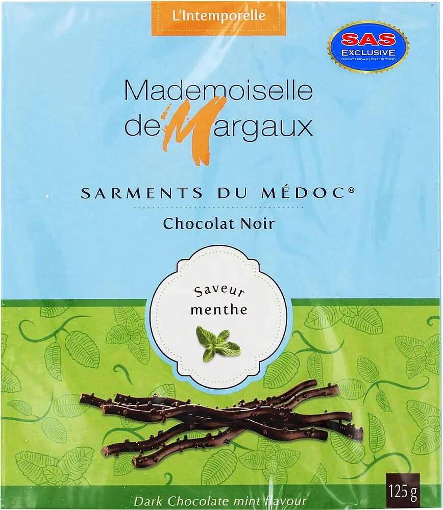 Chocolate candies with mint flavor "Mademoiselle de Margaux" 125g