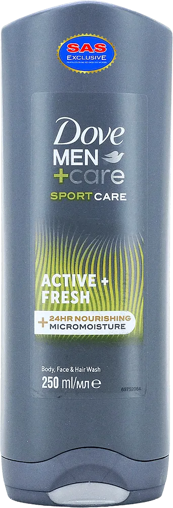 Shower gel "Dove Men+Care Sport Care Active Fresh" 250ml
