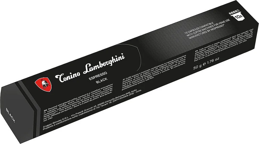 Coffee capsules "Tonino Lamborghini Espresso Black" 10pcs, 50g