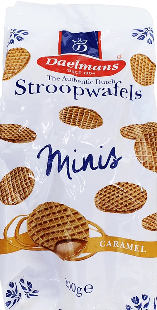 Վաֆլի կարամելային միջուկով «Daelmans Minis Caramel» 200գ