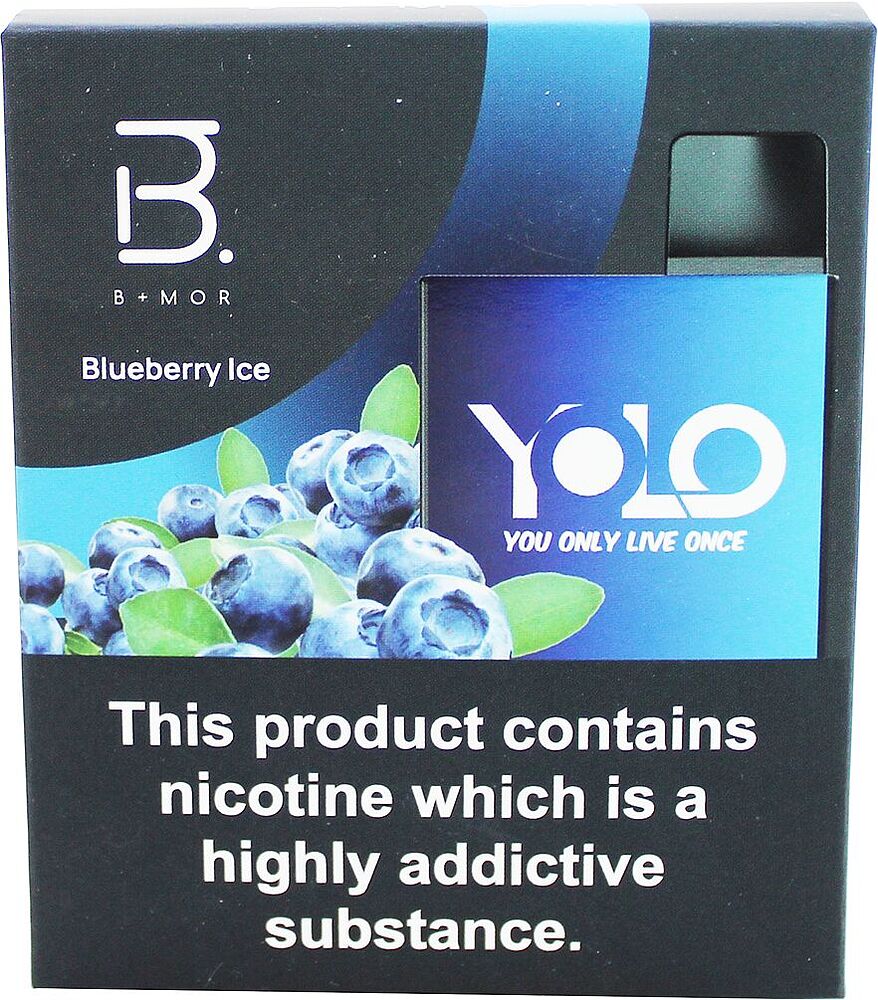 Electric pods "B+Mor Yolo" 500 puffs, Blueberrry ice
