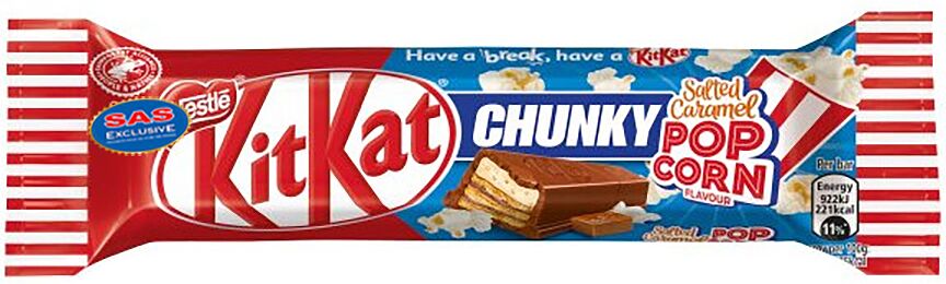 Шоколадный батончик "Kit Kat Chunky Pop Corn" 42г