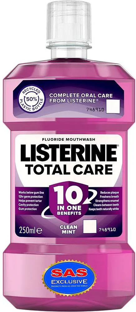 Mouth rinse "Listerine Total Care Clean Min" 250ml
