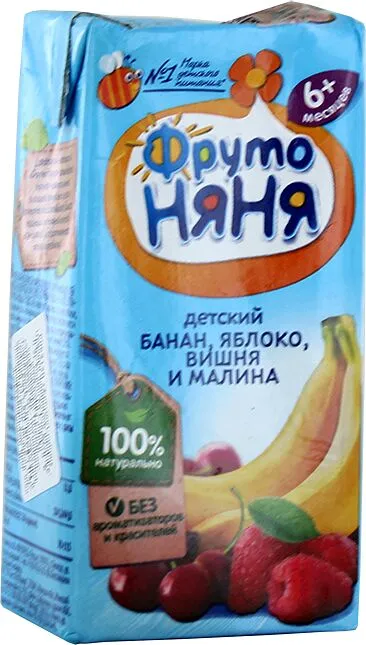 Nectar "Fruto Nyanya" 0.2l Banana, Apple, Cherry & Raspberry