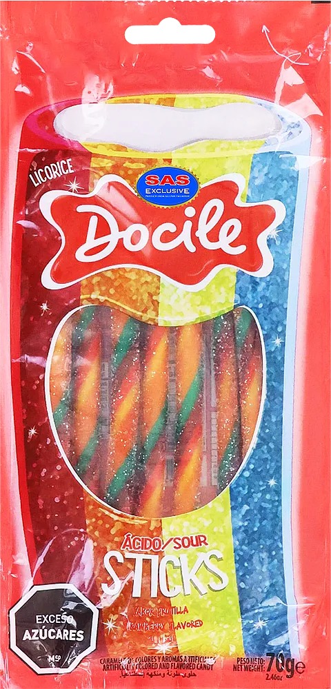Jelly candies "Docile Sour Sticks" 70g
