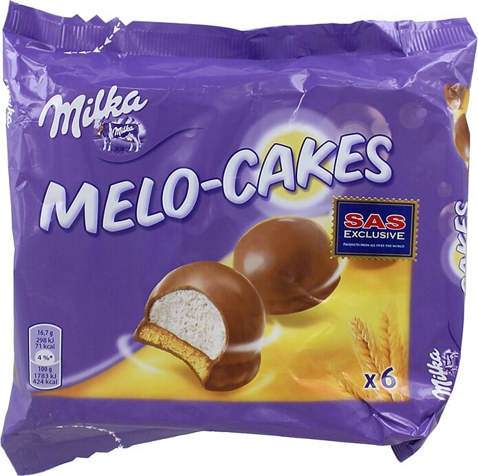 Թխվածքաբլիթ բիսկվիթային «Milka Melo-Cakes» 100գ