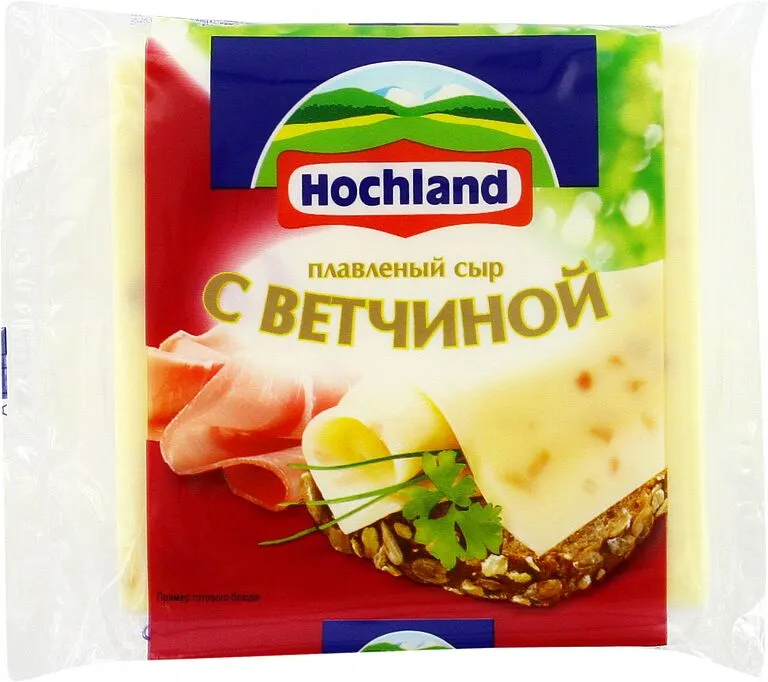 Processed cheese with ham "Hochland" 150g 