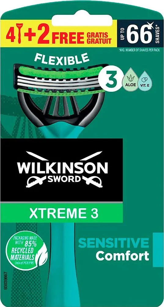 Shaving system "Wilkinson Xtreme3" 4+2pcs
