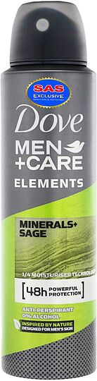 Հակաքրտինքային աէրոզոլային միջոց «Dove Men+Care Minerals+Sage» 150մլ