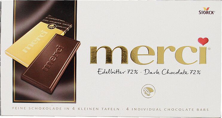 Շոկոլադե կոնֆետների հավաքածու «Merci» 100գ