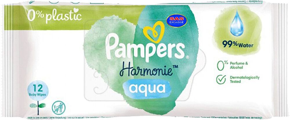 Baby wet wipes "Pampers Harmonie" 12 pcs.
