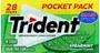 Spearmint flavored chewing gum "Trident" 50.4g