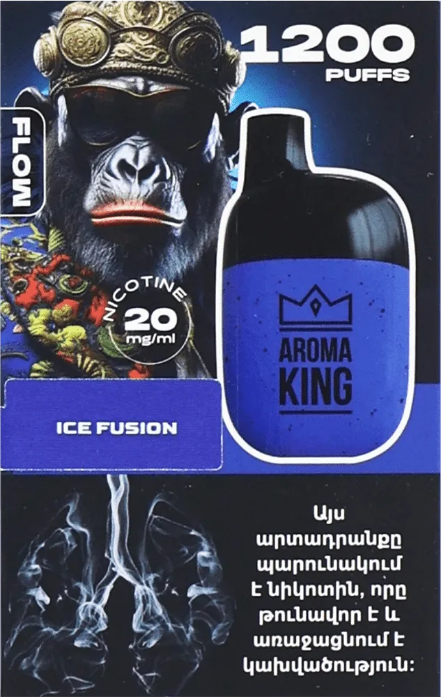 Electric pods "Aroma King Ice Fusion" 1200 puffs
