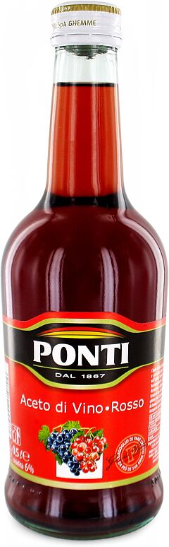 Քացախ կարմիր խաղողի «Ponti» 0.5լ 6%