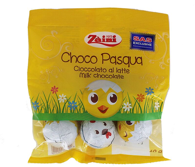 Շոկոլադ «Zaini Choco Pasqua» 60գ 
