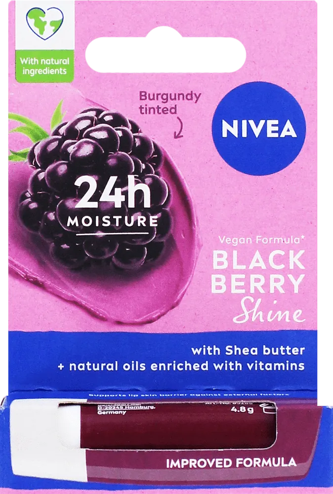 Շուրթերի բալզամ «Nivea Blackberry Shine» 4.8գ
