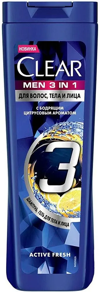 Shampoo "Clear Men 3in1" 380ml
