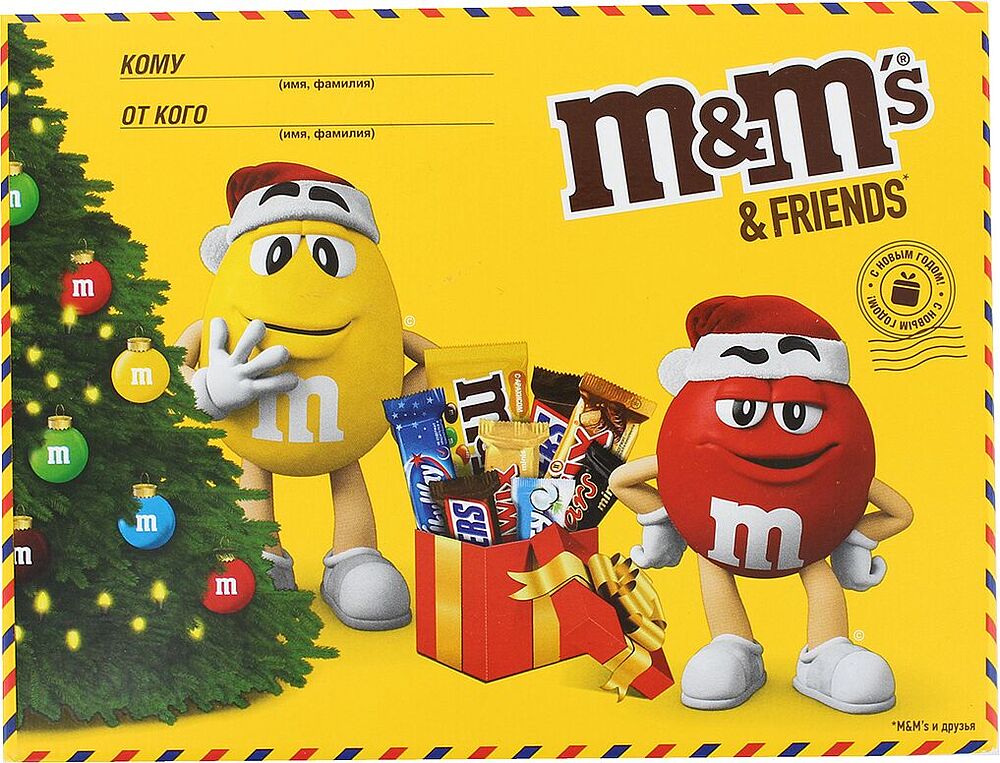 Набор шоколадных конфет "M&M's & Friends" 256г