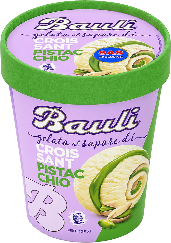 Պաղպաղակ կրուասանի և պիստակի համով «Bauli Croissant Pistacchio» 275գ